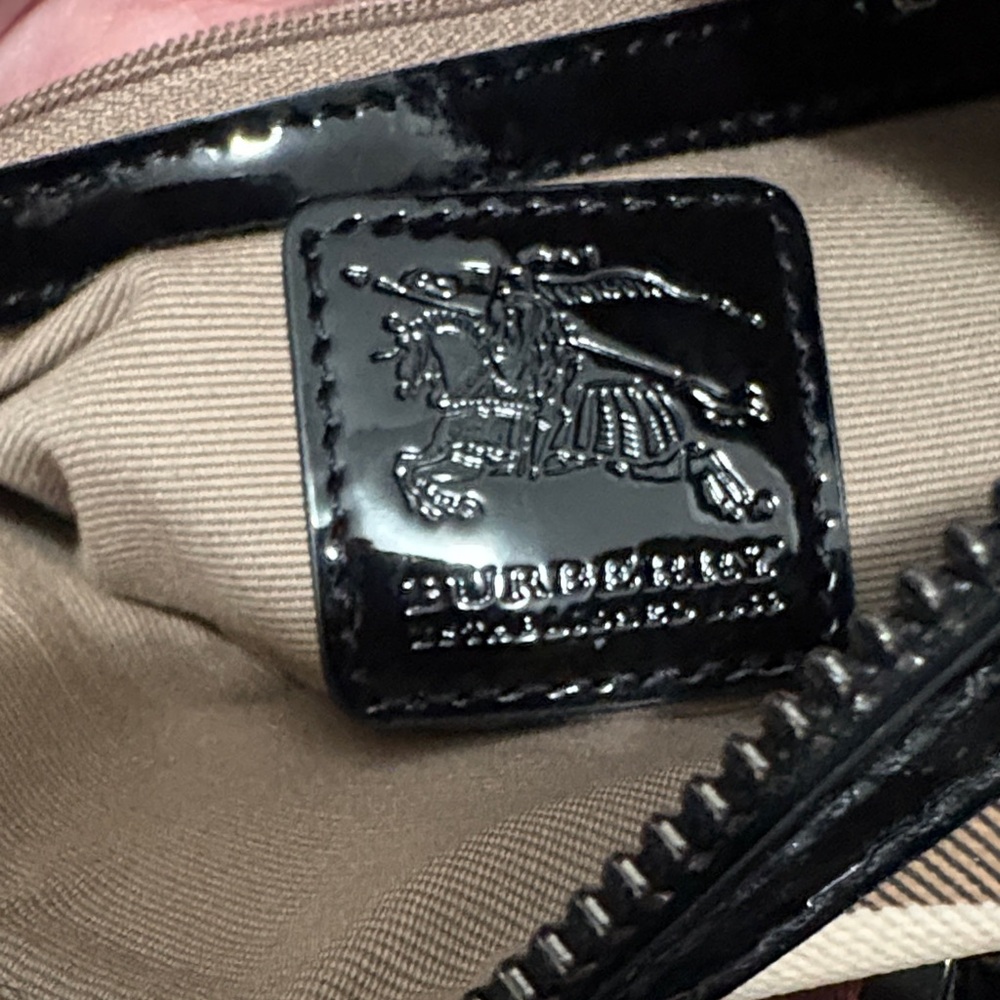 Burberry Tan and Black Checkered Satchel - Picture 7 of 8